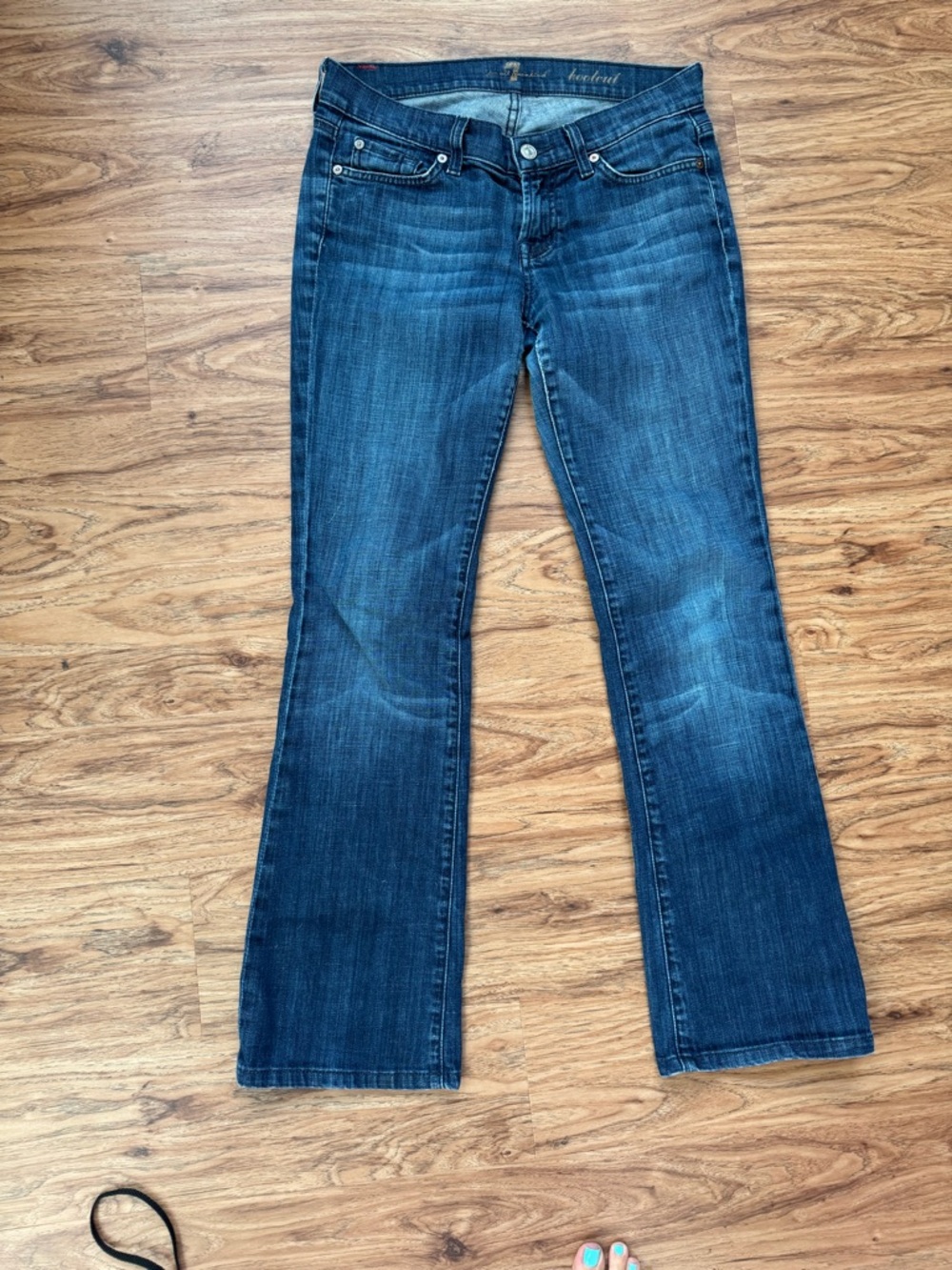7 For All Mankind Women's Medium/Dark Blue Bootcut Jeans